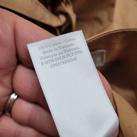 NEW Everlane Size 2 The Poplin Pleated Taper Pant‎ in Caramel Tan Tapered - Picture 9 of 12